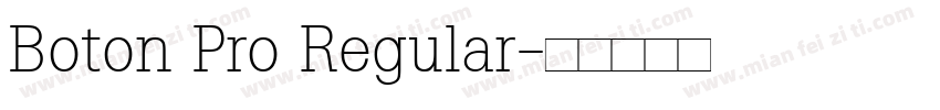 Boton Pro Regular字体转换